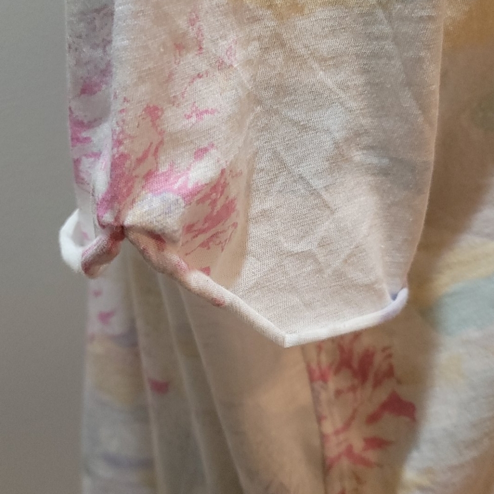 WE THE FREE TIE DYE FREE PEOPLE FLORAL T SHIRT SHORT SLEEVE OVERSIZED TOP SZ M - Picture 10 of 15